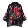 Vintage Fish Print Kimono Outerwear Sun Protective - Modakawa modakawa