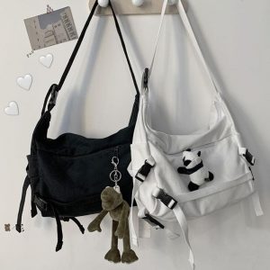 Canvas Student Crossbody Bag - Modakawa Modakawa