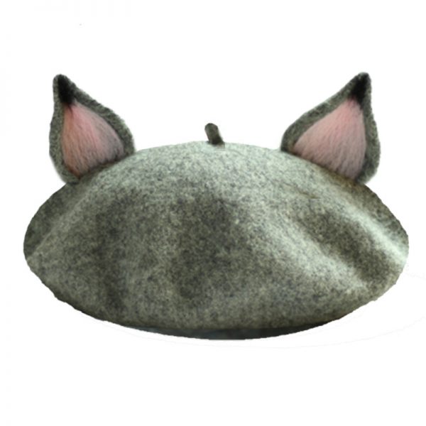 Light Brown Little Fox Beret Hat - Modakawa Modakawa